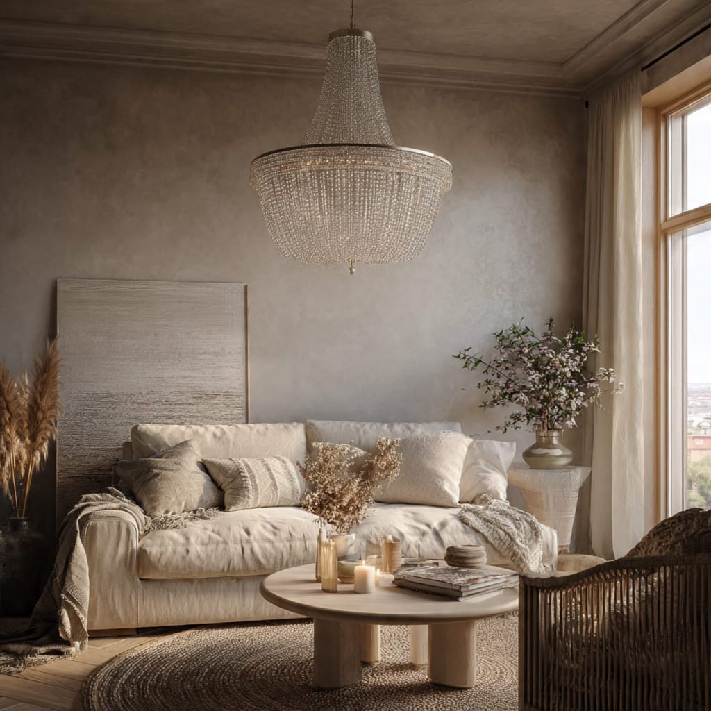 Ultra Fine String Crystal Chandelier