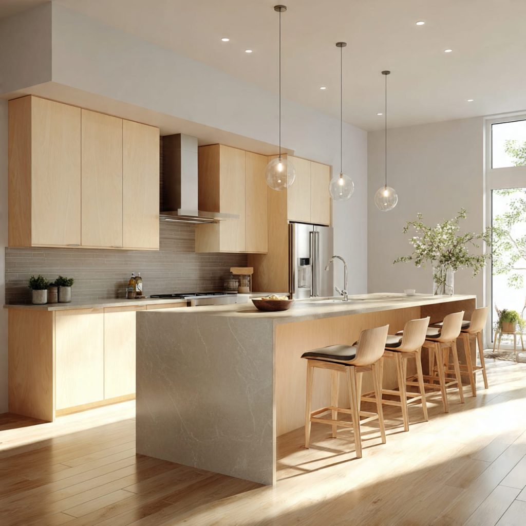 The presence of wood, bamboo, stone, or linen instantly brings warmth and comfort to small spaces