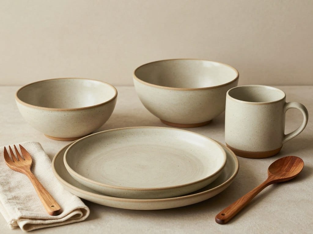 East Fork 5-Piece Dinnerware Set showing artisanal craftsmanship with organic shapes and earthy glazes