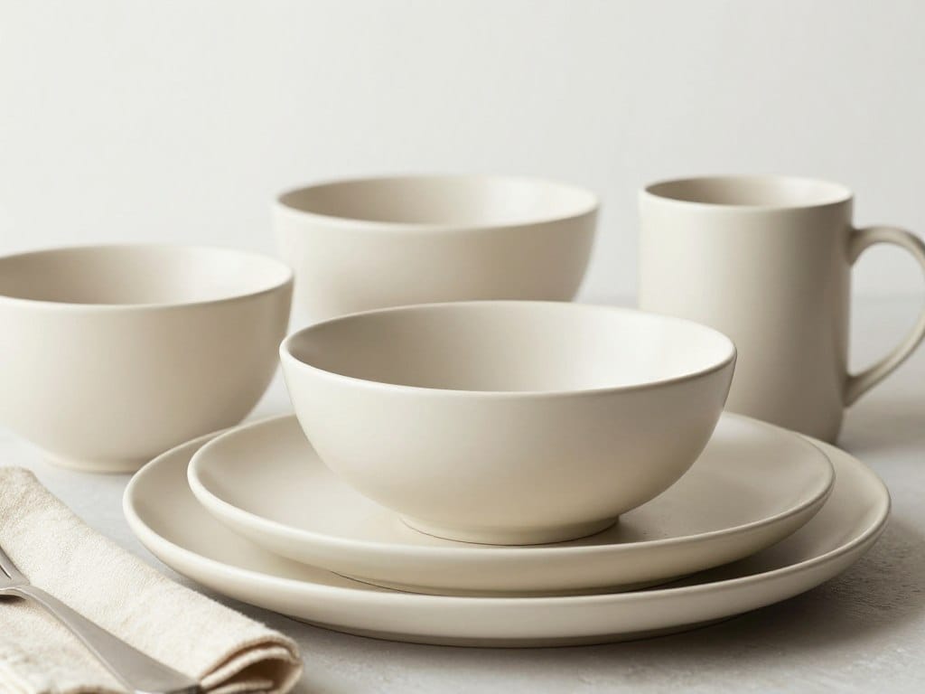 Fable Dinnerware Set featuring minimalist design in neutral colors perfect for everyday use