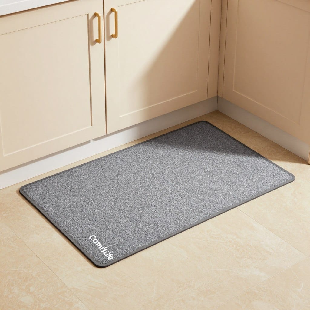 Generate an image of the ComfiLife Anti-Fatigue Floor Mat in a kitchen setting.