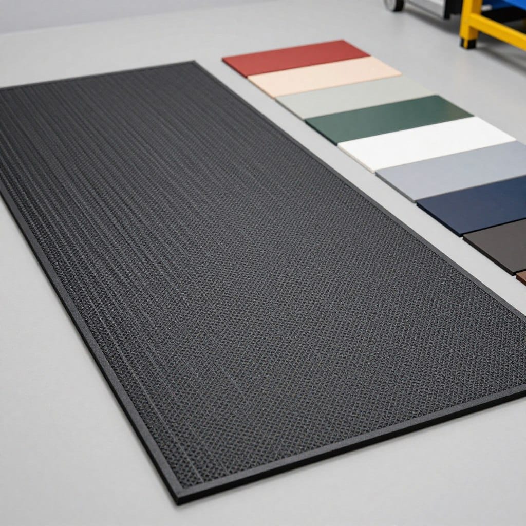 Generate an image of the Sky Solutions Anti-Fatigue Mat with its unique textured surface and various color options.