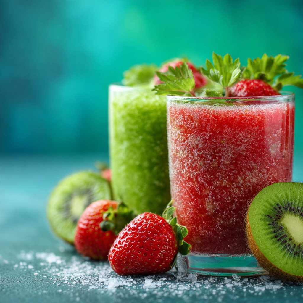 Kiwi and strawberry smoothie delivering a powerful vitamin C boost to strengthen immunity